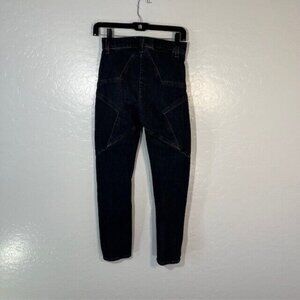 Revice Jeans Womens 24 Star Booty Skinny Front Seam Black